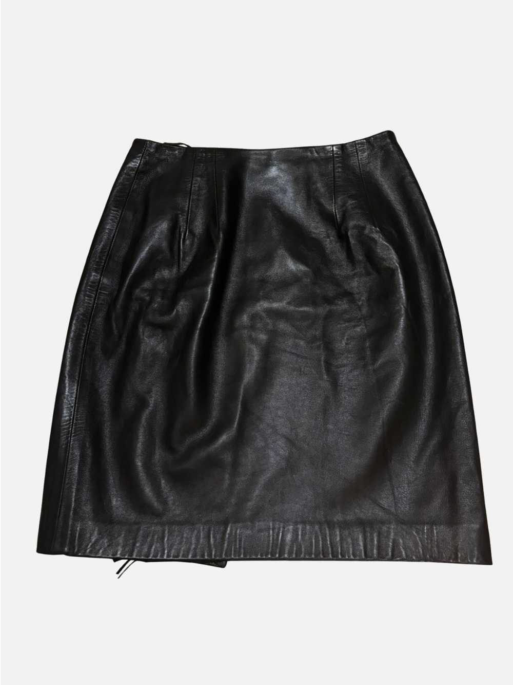 Ralph Lauren Collection Black Leather Wrap Fringe Skirt SZ 10 VTG
RARE Western - Picture 3 of 10